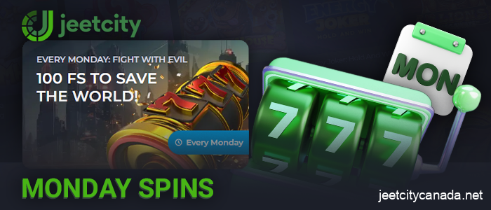 Get free spins on Mondays at Jeetcity Casino