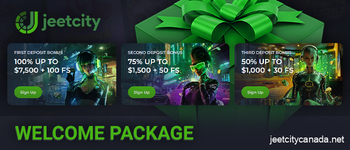 What Jeetcity Casino welcome bonus - up to 10,000 CAD
