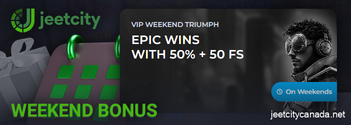 Weekend bonuses on Jeetcity Casino website
