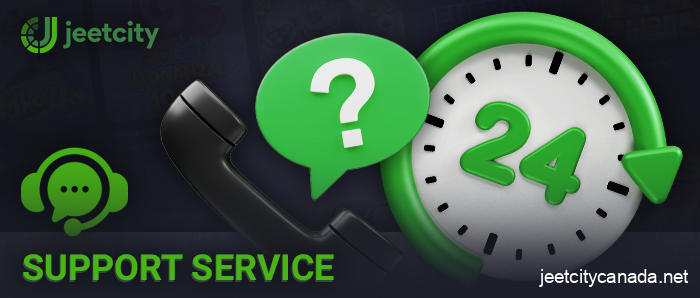 Support service at Jeetcity Casino - ways to contact us