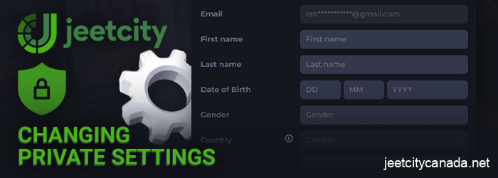 Configuring privacy settings in Jeetcity Casino