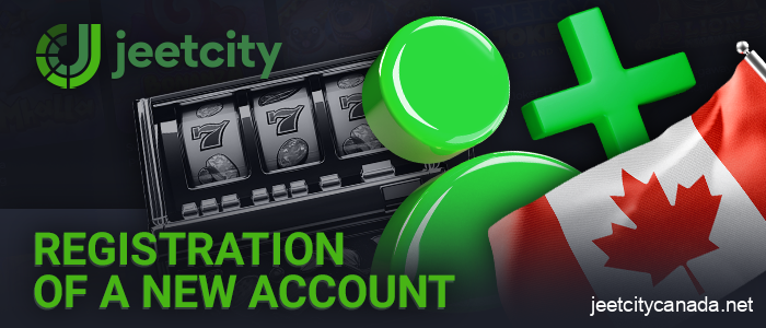 Creating a new account at Jeetcity Casino Canada