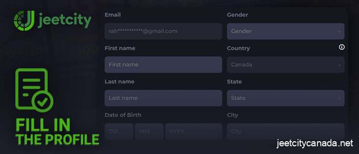 Complete your personal profile at Jeetcity online Casino