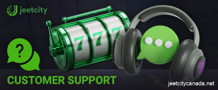 Support agents at JeetCity casino - get help