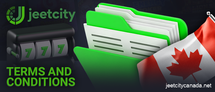 Read the terms and conditions of JeetCity casino